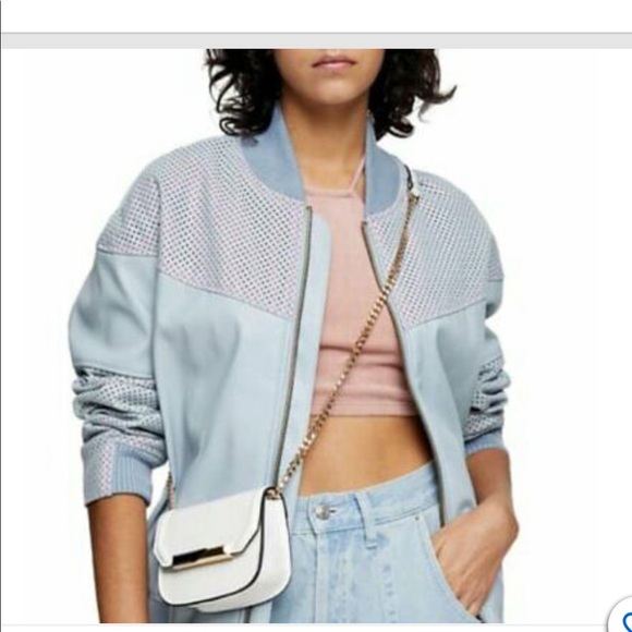 Topshop Jackets & Blazers - 💥NWT💥TopShop Idol Perforated Bomber Jacket Sz. 8